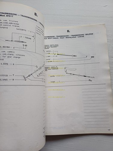 Piaggio Ape TM Diesel ATD1T 1987 catalogo ricambi originale