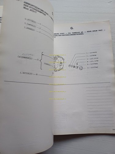 Piaggio Ape TM Diesel ATD1T 1987 catalogo ricambi originale