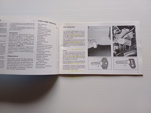 Piaggio Ape TM Diesel manuale uso manutenzione libretto istruzioni originale