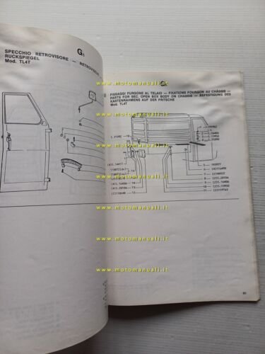 Piaggio Ape TM P 50 TL4T 1986 catalogo ricambi originale