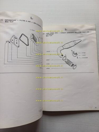 Piaggio Ape TM P 50 TL4T 1986 catalogo ricambi originale