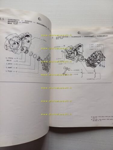 Piaggio Ape TM P 50 TL4T 1986 catalogo ricambi originale