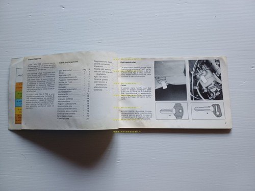 Piaggio Ape TM P 703 1984 manuale uso manutenzione libretto …