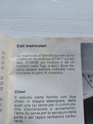 Piaggio Ape TM P 703 1984 manuale uso manutenzione libretto …