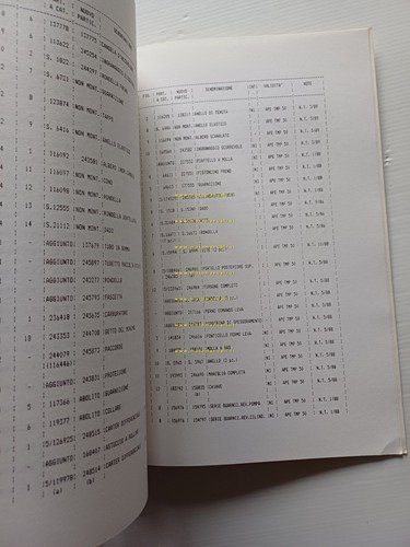 Piaggio Ape TM P50 TL4T 1990 catalogo ricambi originale