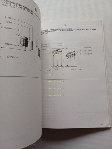 Piaggio Ape TM P50 TL4T 1990 catalogo ricambi originale