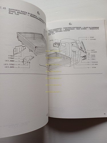 Piaggio Ape TM P50 TL4T 1990 catalogo ricambi originale