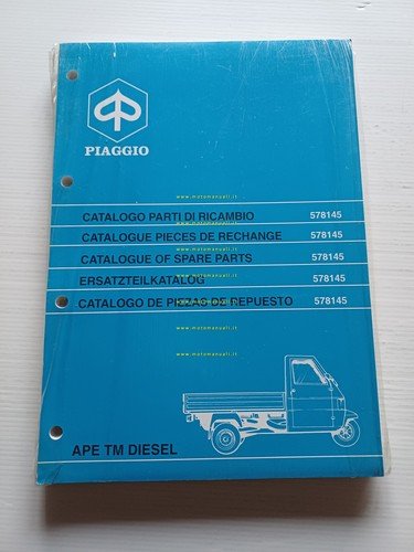 Piaggio Ape TM P703 - P703V Diesel ATD1T 1997 catalogo …