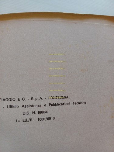 Piaggio Ape-Vespa Commercial 400 1956-66 AC1-2-3-4 AD1 AE1 AE01 catalogo …