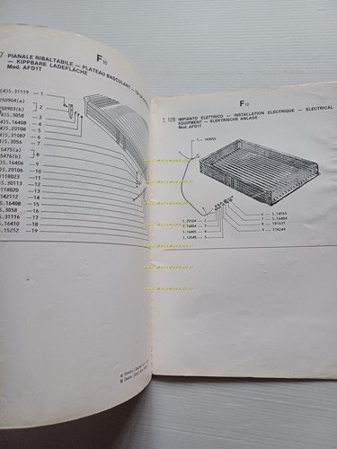 Piaggio Apecar Diesel 1986 catalogo ricambi ORIGINALE