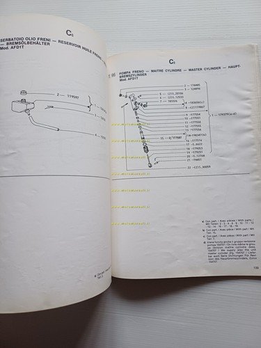 Piaggio Apecar Diesel 1986 catalogo ricambi ORIGINALE