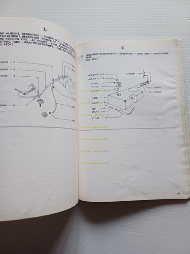 Piaggio Apecar Diesel 1986 catalogo ricambi ORIGINALE