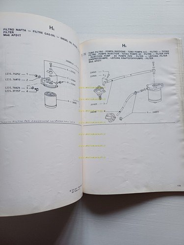 Piaggio Apecar Diesel 1986 catalogo ricambi ORIGINALE