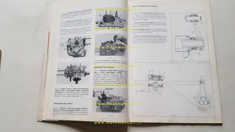 Piaggio Apecar Diesel 1986 manuale officina originale workshop manual