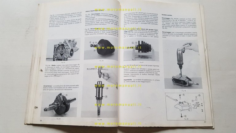 Piaggio Apecar Diesel 1986 manuale officina originale workshop manual