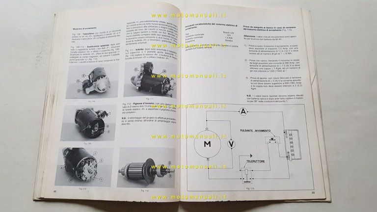 Piaggio Apecar Diesel 1986 manuale officina originale workshop manual