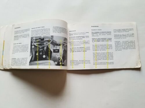 Piaggio APECAR diesel 1986 manuale uso manutenzione ITALIANO originale