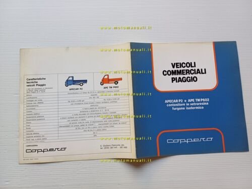 Piaggio ApeCar P2 - Ape TM P602 1983 allestimenti Coppero …