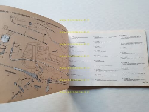 Piaggio APECAR P2 - VESPACAR P2 1979 catalogo ricambi originale