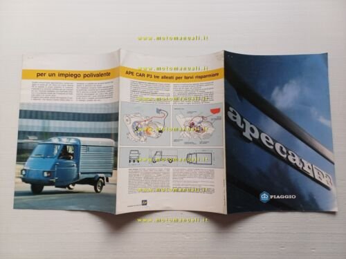 Piaggio Apecar P3 1985 depliant originale italiano
