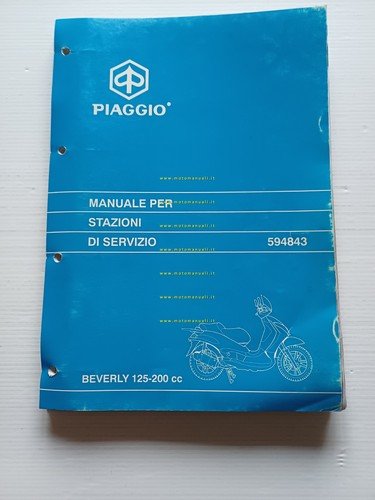 Piaggio Beverly 125 - 200 2001 manuale officina TELAIO originale …