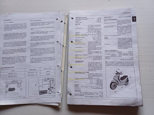 Piaggio Beverly 125 - 200 2001 manuale officina TELAIO originale …