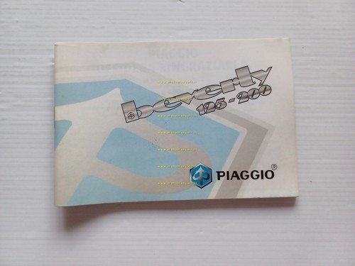Piaggio Beverly 125-200 2001 manuale uso manutenzione italiano originale
