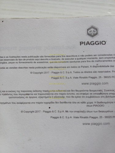 Piaggio Beverly 300 ie 2017 manuale uso manutenzione libretto originale