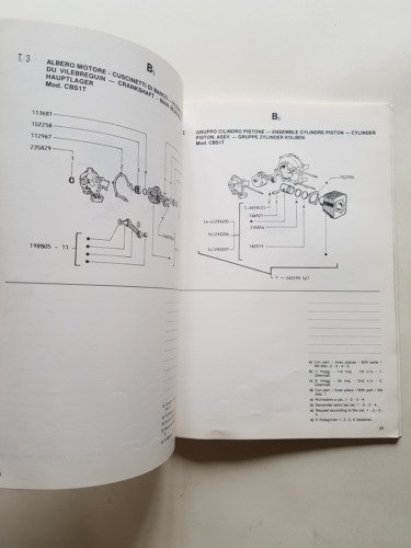 Piaggio Boss 50 CBS1T 1988 catalogo ricambi ORIGINALE