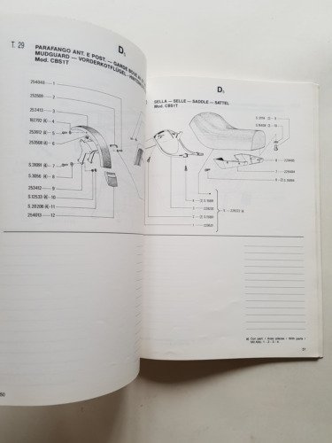 Piaggio Boss 50 CBS1T 1988 catalogo ricambi ORIGINALE