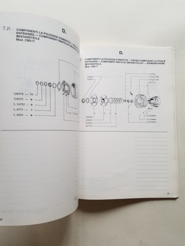 Piaggio Boss 50 CBS1T 1988 catalogo ricambi ORIGINALE