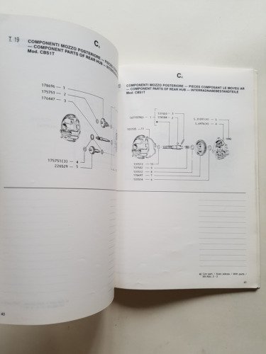 Piaggio Boss 50 CBS1T 1988 catalogo ricambi ORIGINALE