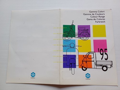 Piaggio cartella colori tutti modelli 1995 depliant originale