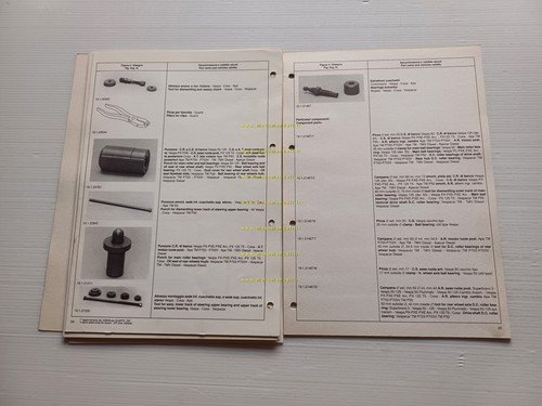 Piaggio catalogo attrezzi specifici riparazione per officina 1990 originale
