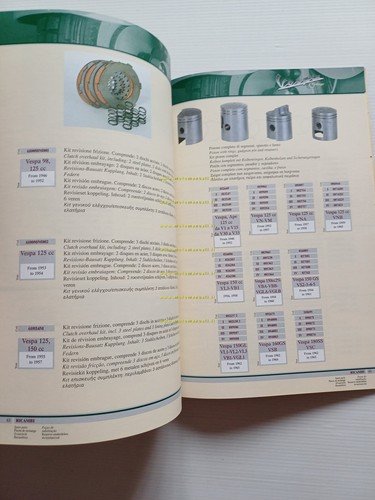 Piaggio catalogo ricambi Vespa Vintage 2000 originale