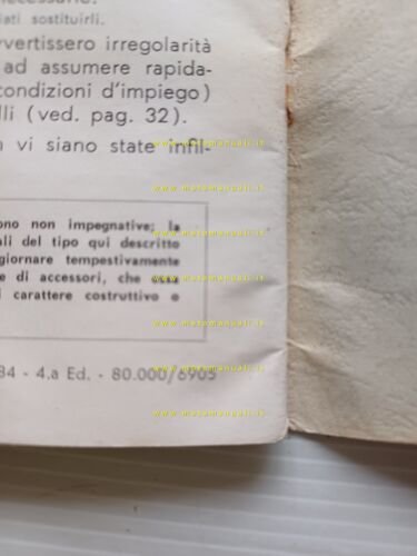 Piaggio Ciao 50 1969 manuale uso manutenzione libretto istruzioni originale