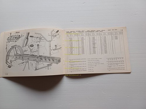 Piaggio Ciao 50 Porter 1971 catalogo ricambi originale