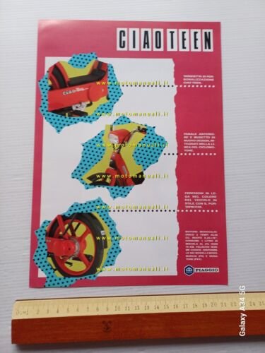 Piaggio Ciao 50 Teen 1991 depliant italiano originale