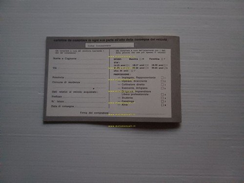 Piaggio Ciao Boxer Bravo Si libretto garanzia nuovo anni 70 …