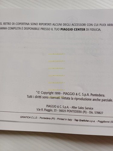 Piaggio Ciao Bravo 1999 manuale uso manutenzione libretto istruzioni originale