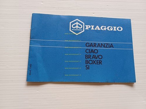 Piaggio Ciao Bravo Boxer Si 50 anni 80 libretto tessera …