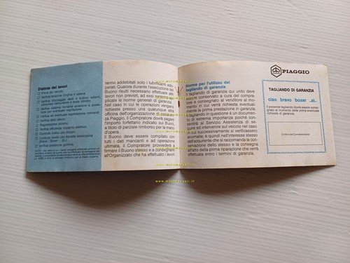 Piaggio Ciao Bravo Boxer Si 50 anni 80 libretto tessera …