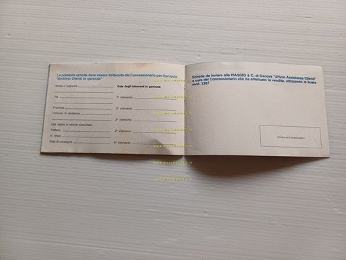 Piaggio Ciao Bravo Boxer Si 50 anni 80 libretto tessera …