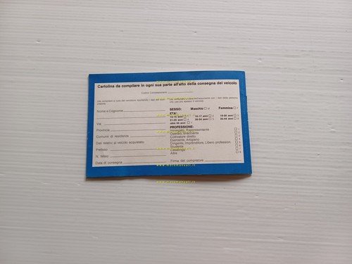 Piaggio Ciao Bravo Boxer Si 50 anni 80 libretto tessera …