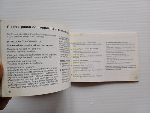 Piaggio Cosa 125 150 200 1a serie manuale uso manutenzione …
