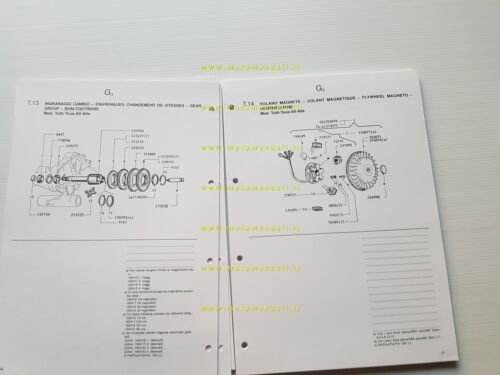 Piaggio COSA 125 150 200 2a serie 1991 catalogo ricambi …