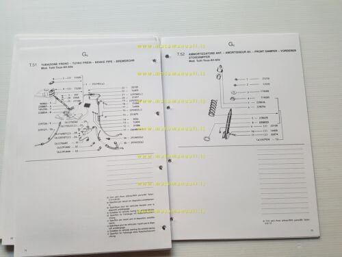 Piaggio COSA 125 150 200 2a serie 1991 catalogo ricambi …