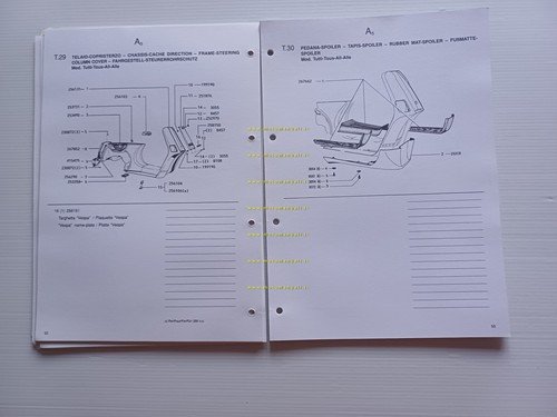 Piaggio Cosa 2a serie 200 VSR1T -150 VLR2T -125 VNR2T …