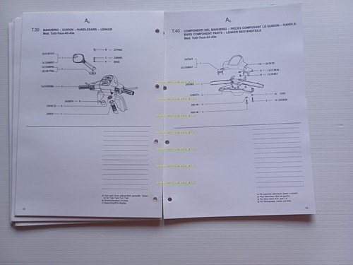 Piaggio Cosa 2a serie 200 VSR1T -150 VLR2T -125 VNR2T …