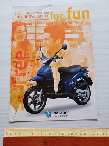 Piaggio Free 50 - 100 Catalyzed depliant originale italiano